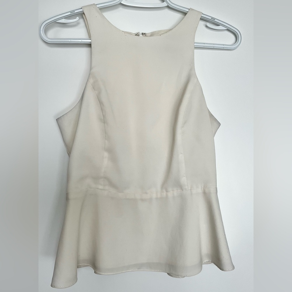 Express peplum sleeveless top